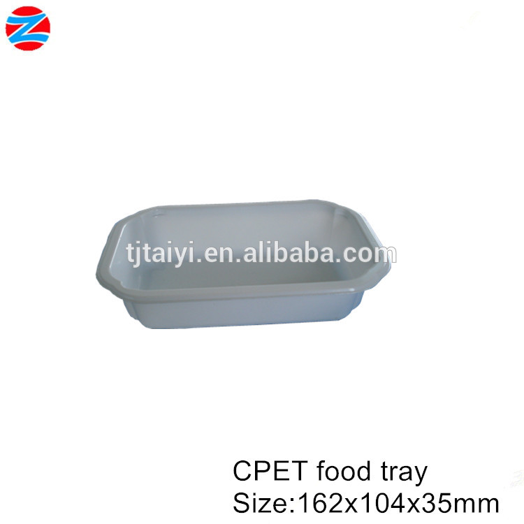 CPET food tray with sealing film