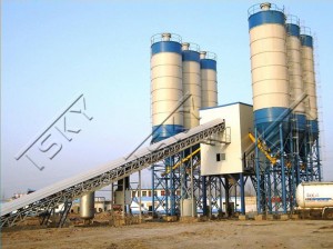 Dust Collecting Concrete Batching Mixing Plant