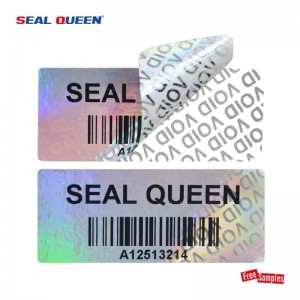Digital Printing Custom Hologram Warranty Security Seal Removed Tamper Evident VOID Holographic Laser Stickers Label
