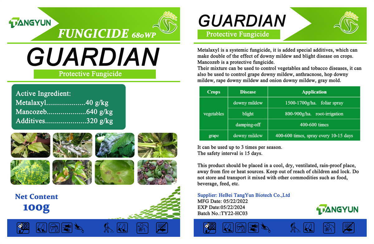 Most popular and high effective Fungicide mixture Mancozeb 64% + Metalxyl 8%WP WDG with best price