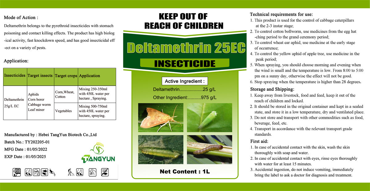 High quality Pest control Pesticides Deltamethrin 2.5%SC,5%EC,5%WP
