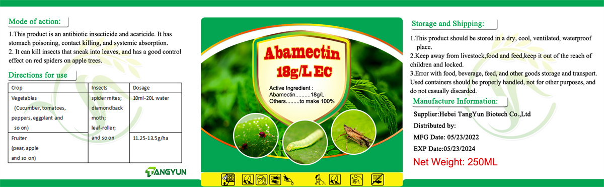Spider mites killer Most effective Insecticide with best price Abamectin 18g/L EC,3.6%EC,5%EC