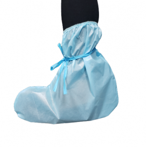 Disposable PP+PE non-woven fabric blue shoe cover non-slip shoe cover