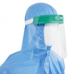 Stable performance hat transparent panel isolation face shield