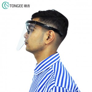 Tongee Clear Anti Fog Plastic Face Shield Disposable Transparent Safety Face Shield Protective Face Glass Shield