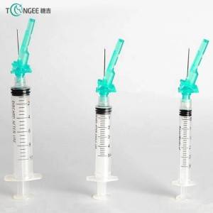 Disposable syringe with protective needles