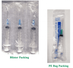 Tongee Medical disposable 3ml  injection plastic syringe without needle  