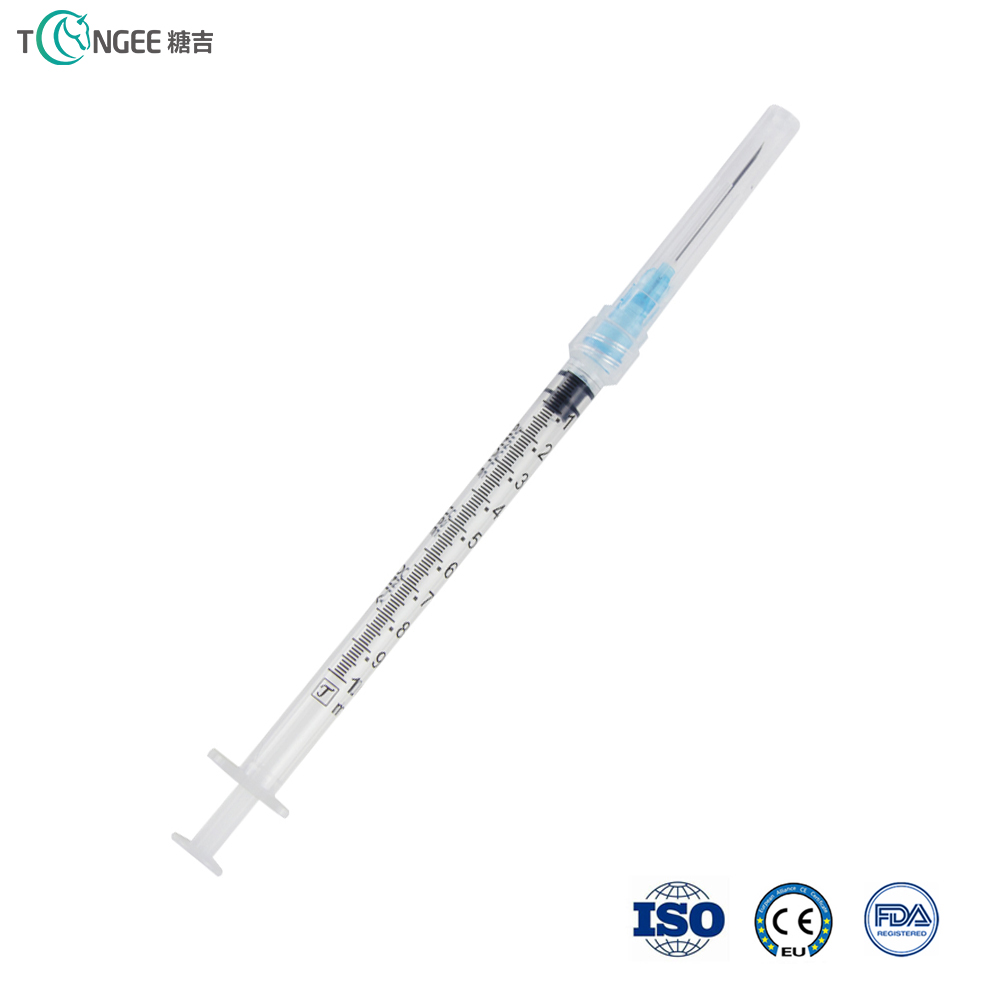 1ml Luer Lock Plastic Medical Vaccine Syringes Disposable Sterile Safety Syringes With Needle Featured Image