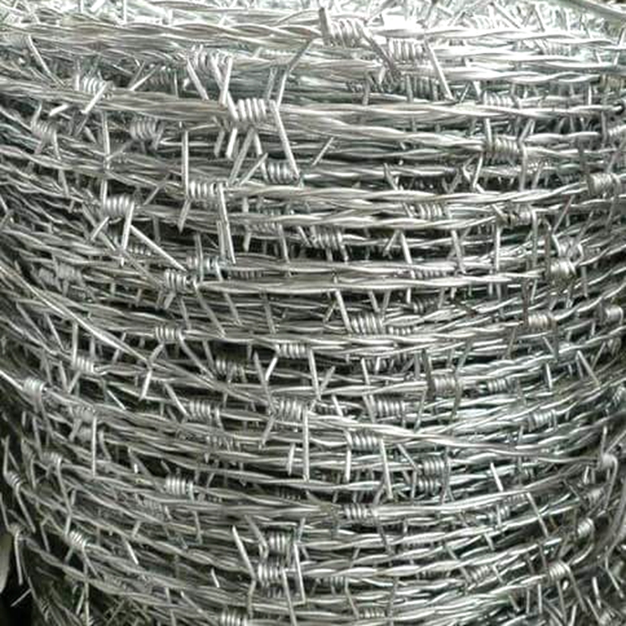 Double twist barbed wire fence security wire mesh fence