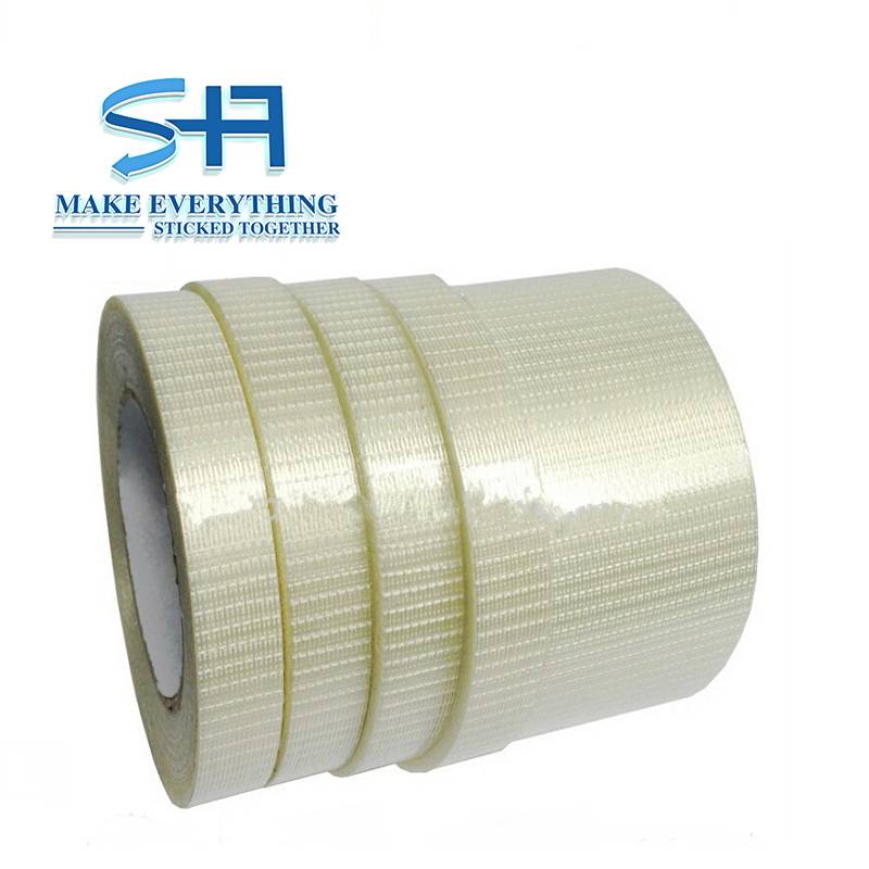 Fast delivery fiberglass adhesive tape - Self Adhesive High Temperature Glassfiber High Bonding Filament Mesh Tape – Newera
