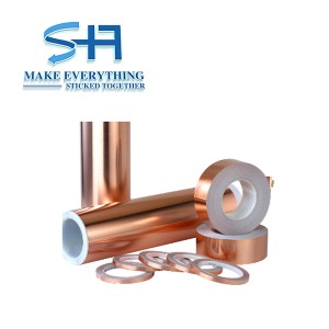 Custom 25 mm width conductive copper foil tape adhesive ມີກາວ conductive