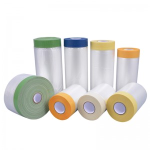 Factory Supply High Temperature Resistant Masking Protection Film Car Paint Plastic Film