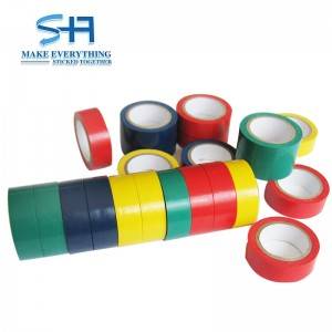 中国工場のカラフルな PVC 電気絶縁粘着テープ