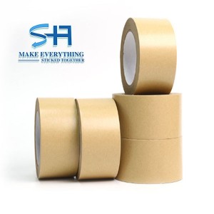 Strong viscosity brown kraft paper tape with hot melt adhesive glue eco friendly craft tape