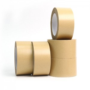თვითწებვადი Kraft Paper Gummed Tape Box დალუქვის ქაღალდის ლენტი