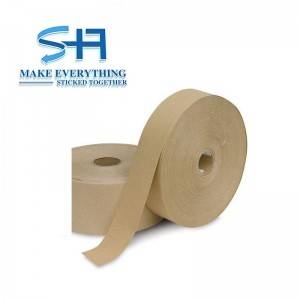 Online Exporter China Hot Sell Brown Kraft Paper Tape Custom Printed Gummed Kraft Paper Packing Tape with Logo