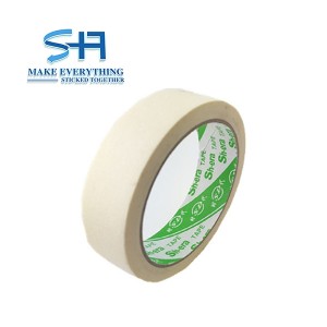 General purpose white crepe paper masking tape jumbo roll no residual paper tape