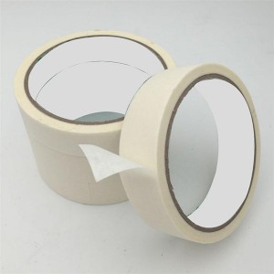 Crepe paper masking tape with rubber adhesive