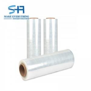 China Fabrica LLDPE din lemn transparent pentru paleți Wrap PE Stretch Film