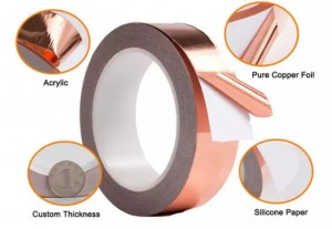 Copper Foil Tape with Conductive Adhesive for EMI Shielding& Electrical Repairs