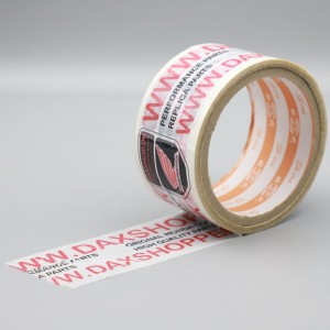 ʻO OEM Packing Seal BOPP Carton Paʻi ʻia Logo Adhesive Easy Customized OPP Packaging Tape