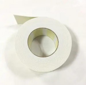 Bandă de spumă EVA de 1 mm cu hârtie de degajare galbenă Bandă de spumă EVA cu două fețe
