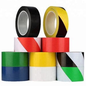 Hot Sale Wear-Resisting Anti Slip Yellow Black Red White Thick PVC Floor Marking Barrier Safety Caution Warning Tape