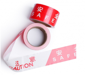 Гореща разпродажба Персонализирайте отпечатан PE сигнал без адхезия Безопасно маркиране на предупредителна лента за бариера