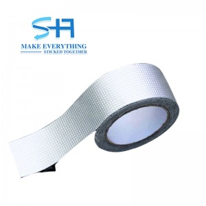 2019 ຈີນອອກແບບໃຫມ່ Super Strong Aluminum Foil Self Adhesive ມຸງ Sealing Seal Waterproof Reinforced Repair Butyl Rubber Sealant Tape ສໍາລັບມຸງ