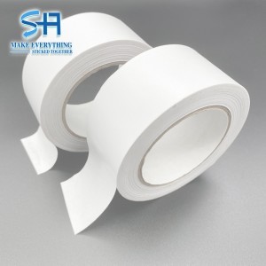 Self-adhesive white paper kraft tape
