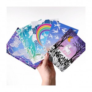 Printing foil Recycled Paper Offset Printing Business Kawaii Foiling Thank You Greeting Card Postcards With Logo