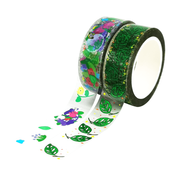 Renewable Design for Washi Tape Decoration - Clear Printing Tape – Leaves – Feite