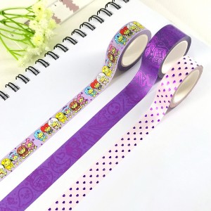 Customize printed design your own japanese paper foil washi tape supplier