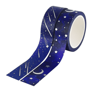 professional factory for Cmyk Printing Washi Tape - Silver Foil Washi Tape – Moon Stars – Feite