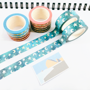 Custom japan foil masking washi tape for notebooks wholesale supplier