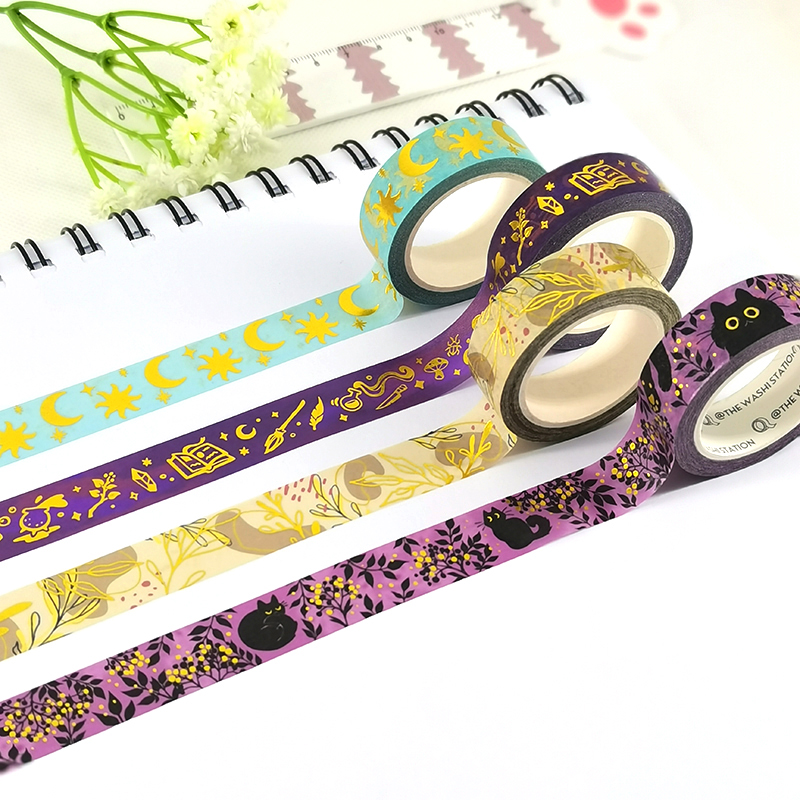 Custom printed assorted foil gold washi masking paper tape manufacturer