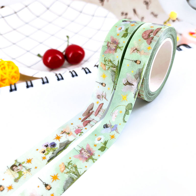 Factory price Custom Printed Cute Design Glitter Washi Tape Masking Paper Tape Featured Image