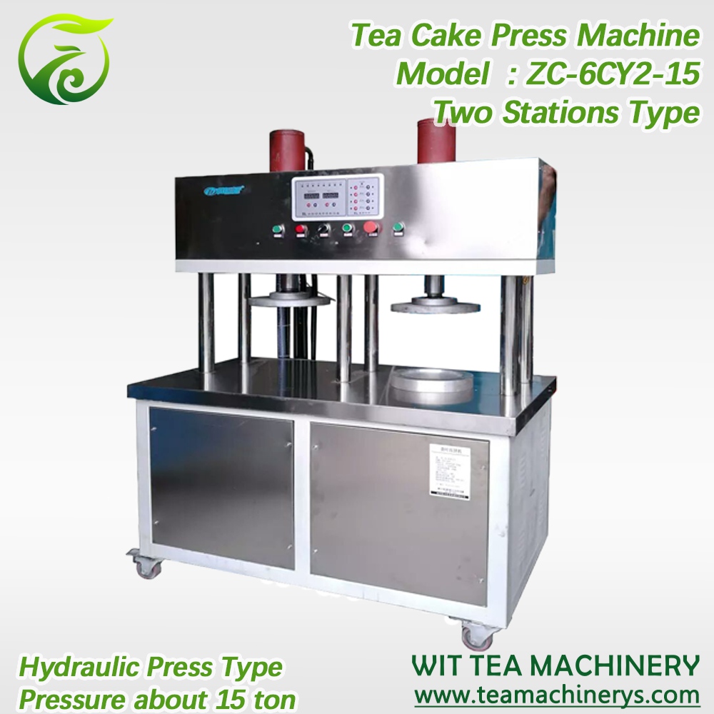 2 Station Hydraulic  Tea Cake Press Machine ZC-6CY2-15