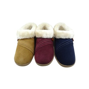 Women’s Leather Suede Slippers Indoor Outdoor Casual Shoes