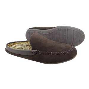 Men’s Leather Suede Slippers Slip On Shoes