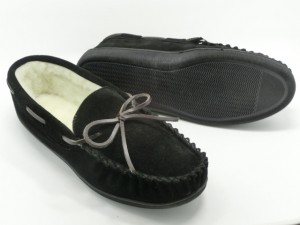 Men’s Leather Moccasin Slippers