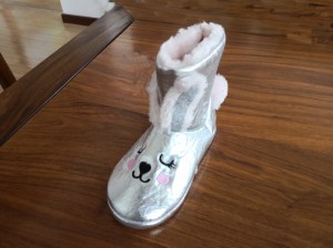 Girls Boys Kids Warm Soft Lightweight Washable Toddler Child Boot Slipper with Cute Animal design, Non-Slip Rubber Sole