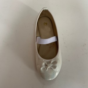 Children’s Gilrs’ Ballet Flats White Slip On Shoes