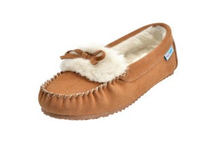 Children’s Kids’ Leather Moccasin Slippers