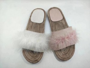 Women’s Girls’ Sandals Fashion Slides Decorated With Fur On Upper