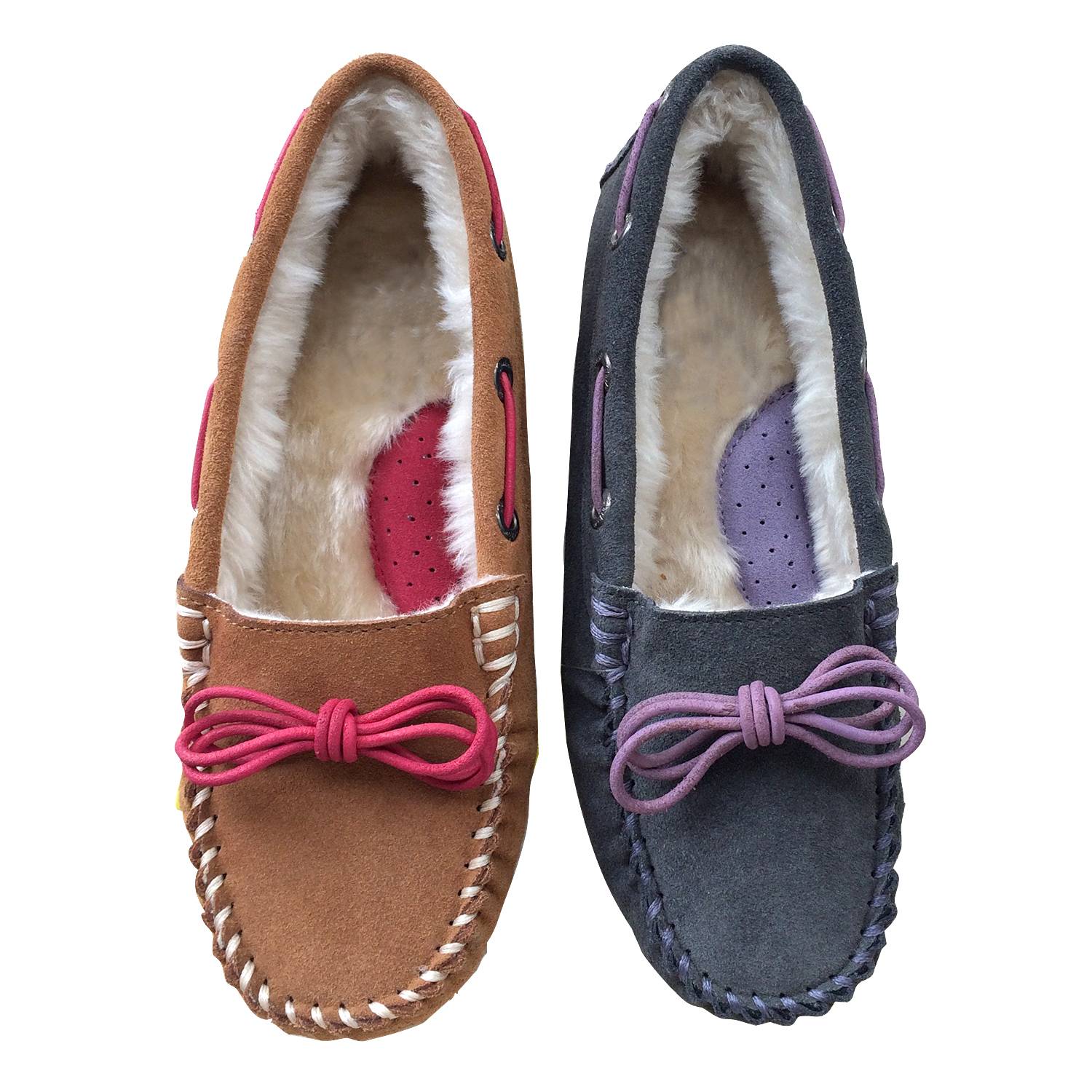 Moccasins for Women Cozy Pile Lined with Micro suede Upper Indoor Outdoor Slip On House Shoes