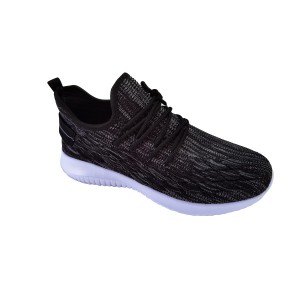 Men’s Black Fly Knitted Breathable Sneaker
