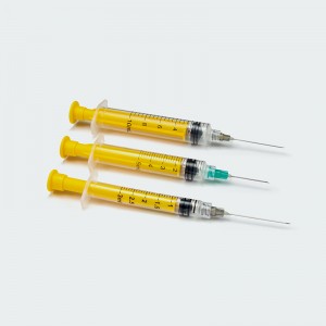 Medical supply disposable safety syringe with retractable needle