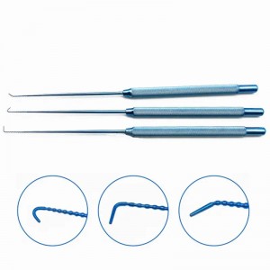 Neurochirurgické chirurgické nástroje Titanium Micro Carpentier vaskulární hák