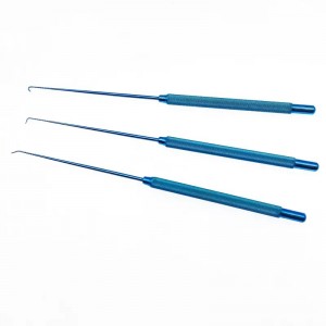 Neŭroĥirurgio Kirurgiaj Instrumentoj Titanio Micro Carpentier Vascular Hook